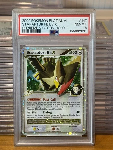 Staraptor FB Lv.X 147/147 Platinum Supreme Victors Holo PSA 8 NM-Mint New Cert