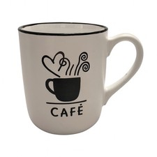 Royal Norfolk Café Coffee Mug Embossed Black...