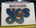 VINTAGE YES T SHIRT TRANSFER DISPLAY GLITTER ROCK BAND MUSIC GOD CREATED — photo 1