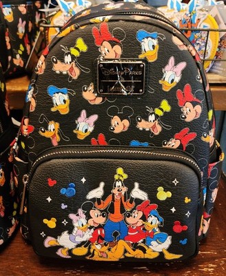 Disney Parks Mickey and Friends Loungefly Black Backpack New 2026