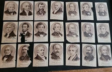 1880'S JD LARKIN H603 SWEET HOME SOAPS PRESIDENTS CARDS LOT Of 21 Poor Condition