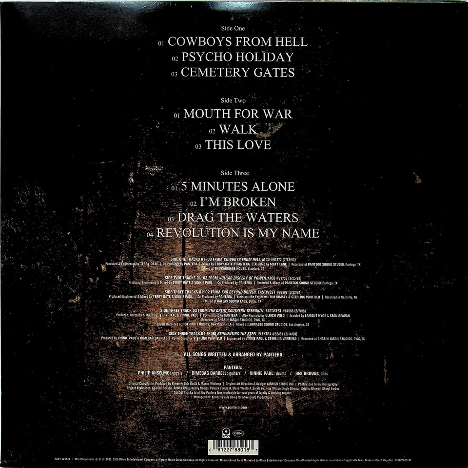 PANTERA The Best of 1990-2000 A Decade of Domination 2-LP NEW** Coloured Vinyl - Image 4 of 4