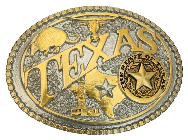 Montana Silversmiths Western Belt Buckle Oval Texas 60811TXP2 CLEARANCE