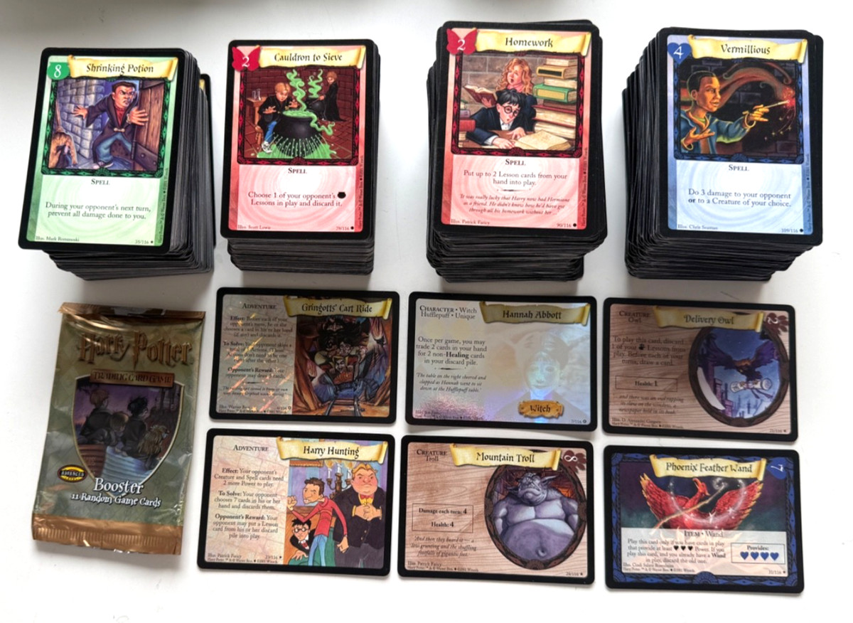 Juego Base Harry Potter - Juego de Cartas Coleccionables Raras Lámina/HOLO 1/116 Tú eliges 2001 RARO