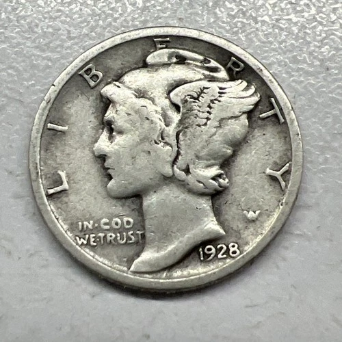 1928 MERCURY SILVER DIME ACTUAL COIN Get More Today & Save Shop Here Buy Here
