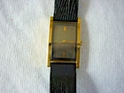 VINTAGE SEIKO LASSALE QUARTZ WATCH WOMENS BLACK DIAL GOLD TONE FOR PARTS REPAIR