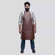 Men Blacksmith Workwear100 Handmade Apron Leather Bbq Chef Cooking Woodworking