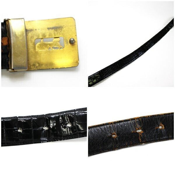 小物 Vintage Celine Gold Carriage Buckle Belt Vintage CELINE Belt 85 Gold Buckle Logo Brown Leather Horse