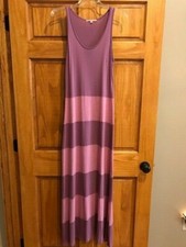 Gap Colorblock Long Striped Tank Dress - Shy Violet - Size Small - Stretch EUC!