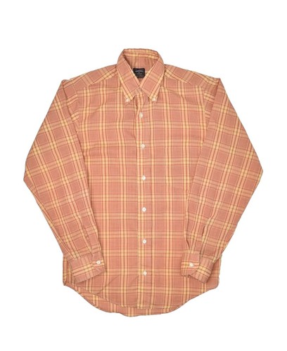 Vintage TownCraft Shirt Men's XL Maroon Blue Check Long Sleeve