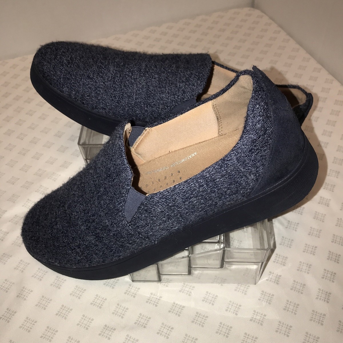 FITFLOP Superloafer Blue Textile Suede Loafer Women's Size 11
