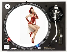 PINUP EMILY BLUNT  - DJ SLIPMAT 1200's or any turntable, record player
