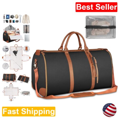 Elegant 2-in-1 Hanging Suitcase Garment Bag - Women's Stylish Travel Companion