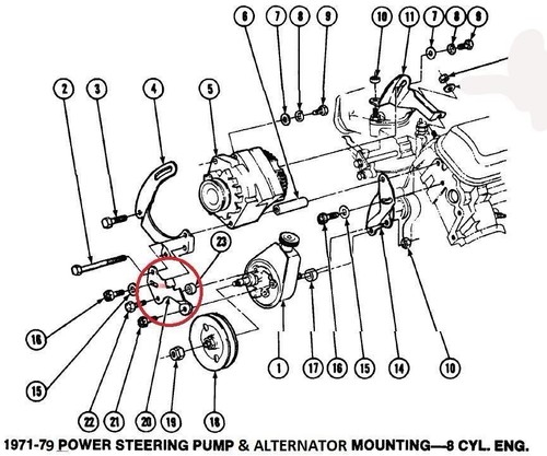 1971 - 79 TRANS AM Power Steering Pump & alternator mounting BRACKET, NEW REPRO - Picture 2 of 2
