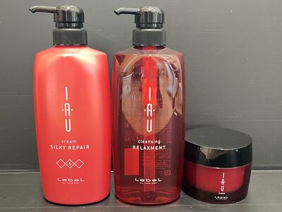 Lebel IAU Cleansing Relaxment Shampoo 600ml & Silky Repair Treatment & Mask 170g