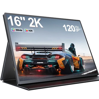 UPERFECT 16" 120Hz Monitor 2560*1600 2K Portable Monitor Gaming Monitor for PS
