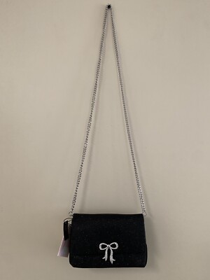 Mini Pochette Victoria's Secret Soirée - Paillettes Noire, Poignet, Bling