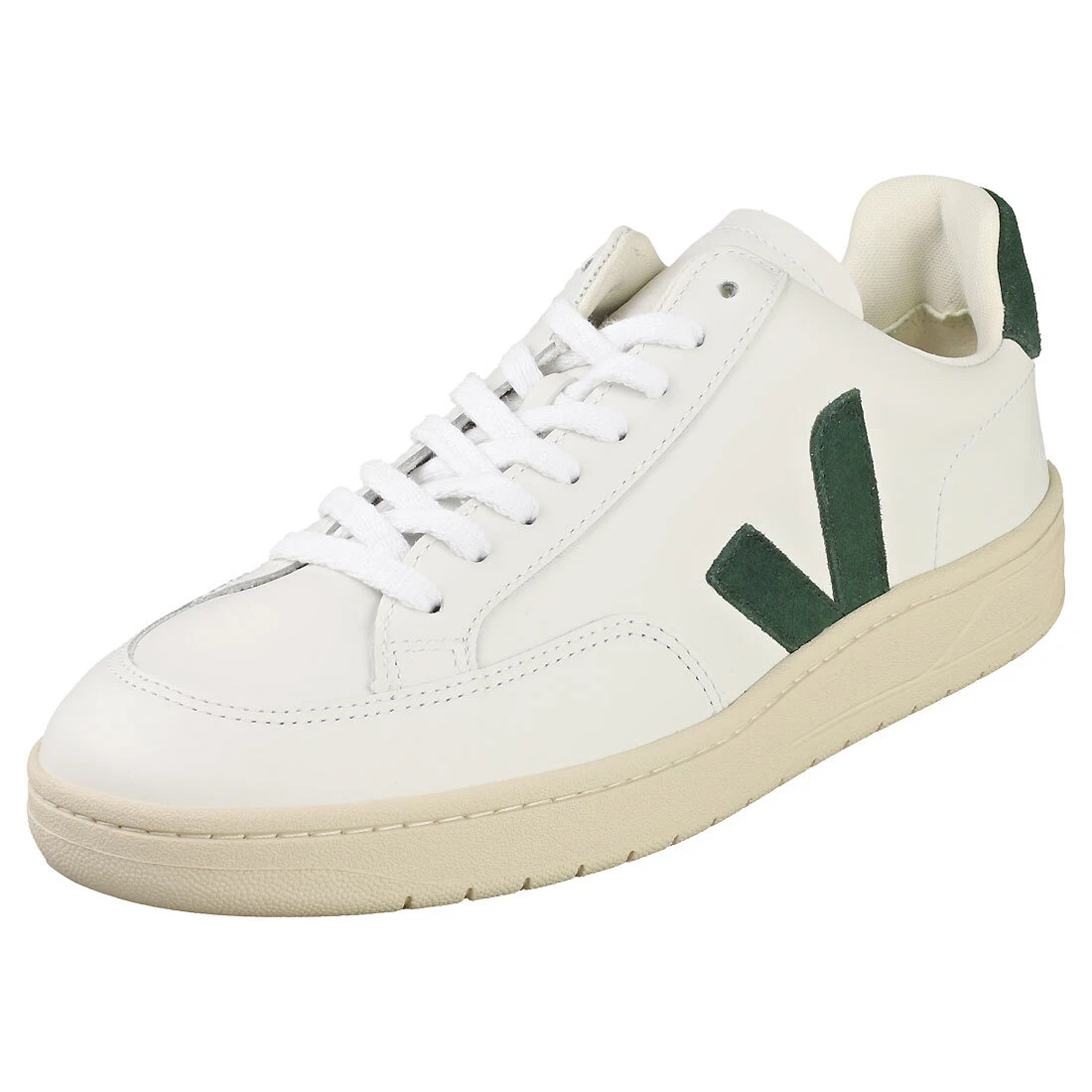 VEJA V 12 Mens White Green Casual Trainers eBay