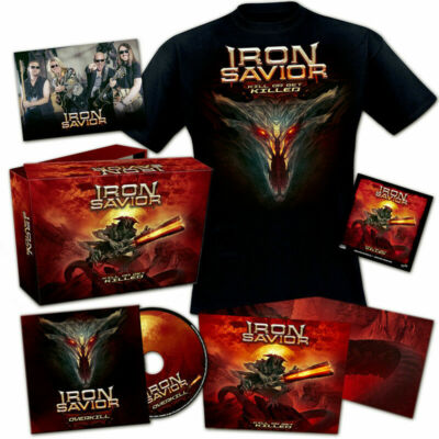 Autographed IRON SAVIOR Kill Or Get Killed Boxset box set t-Shirt  XL