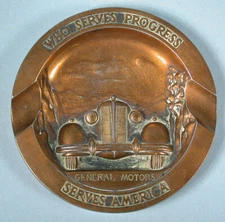 1940s General Motors Advertising Ashtray Cast Metal GM Ternstedt Division