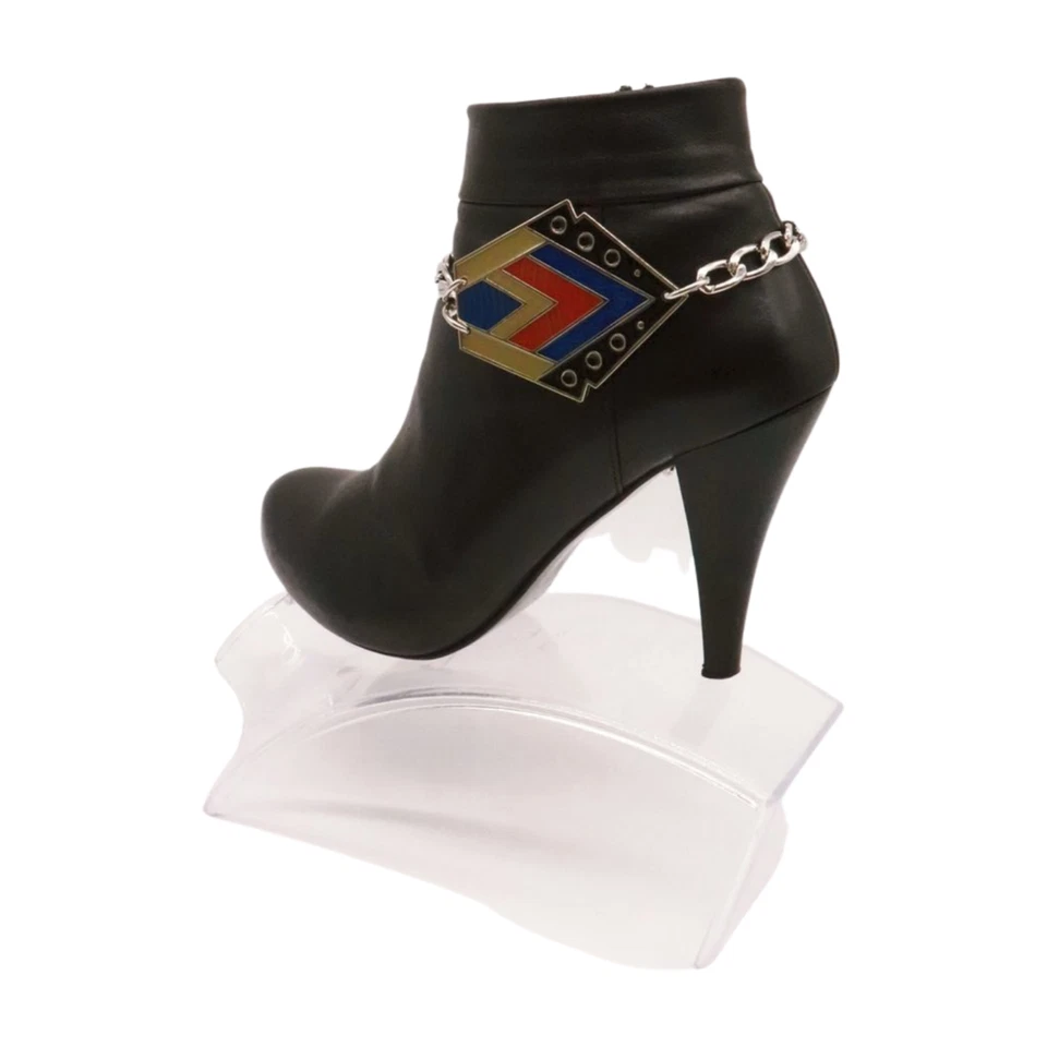 New Women Silver Metal Boot Chain Bracelet Shoe Ethnic Charm Vintage Look Anklet - Imagem 2 de 4