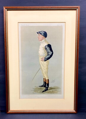 Jockey Fred Barrett Original Vanity Fair von Lib 1889 Druck 