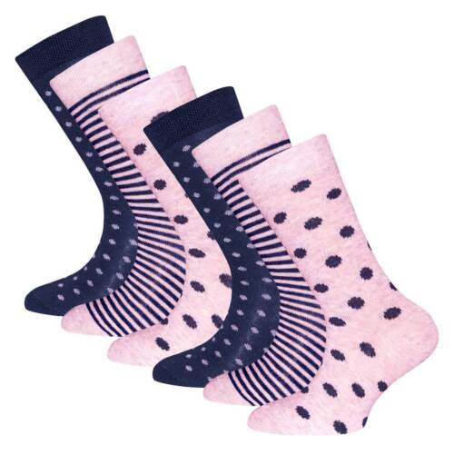 ewers Mädchen Socken, 6er Pack - Socken, Punkte/Ringel, Baumwolle - Bild 1 von 1