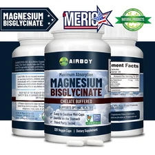 120pcs Magnesium Bisglycinate - Bones Joint Support, Stress & Anxiety Relief