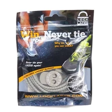 LOCK LACES Reflective Grayhound Elastic Shoelace Fastening System Hiking Running