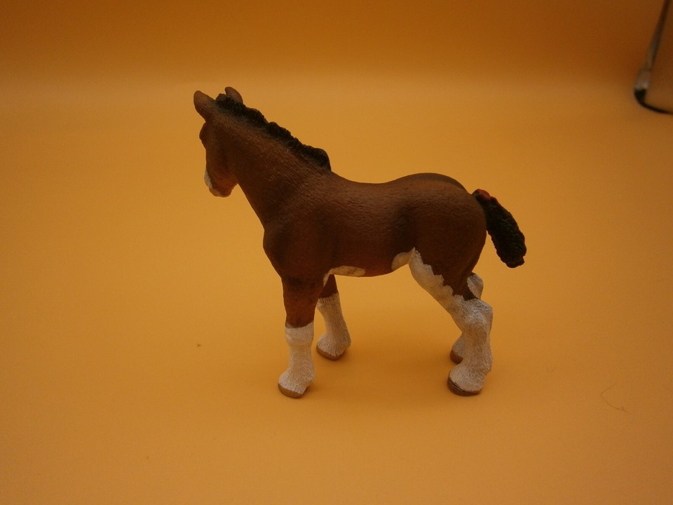 Figurine Schleich Clydesdale Poulain - Cheval Réaliste, Jouet Animal Neuf - Âge Recommandé 3 Ans Et Plus
