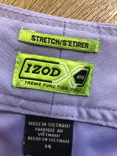 Izod XFG Golf Skort Stretch sz 14 Lavender Purple Athleticwear 2 Zip Pockets - Picture 2 of 11