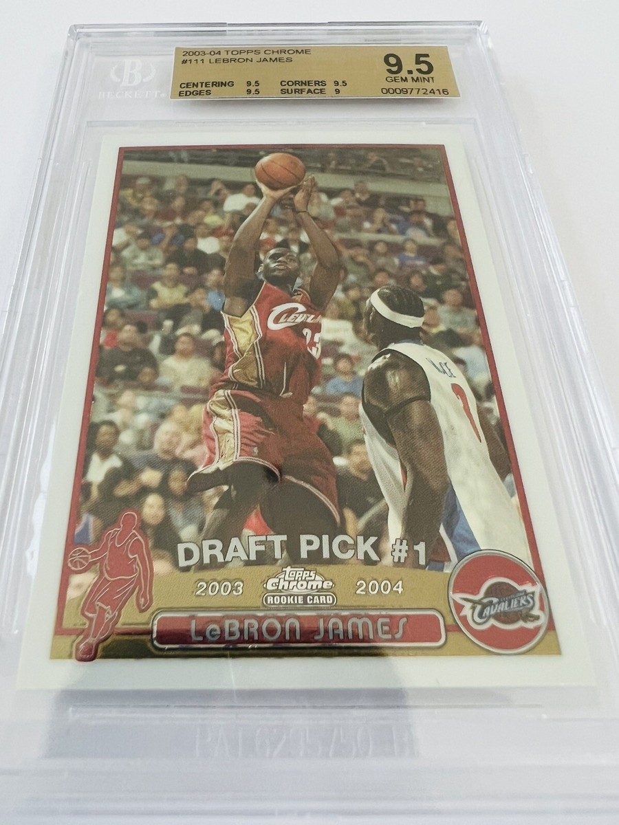 2003 Topps Chrome Lebron James Rookie BCG 9.5/10 Gem Mint