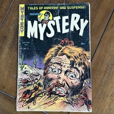 MISTER MYSTERY #11 (Aragon 1953) CLASSIC COVER. PRECODE HORROR.