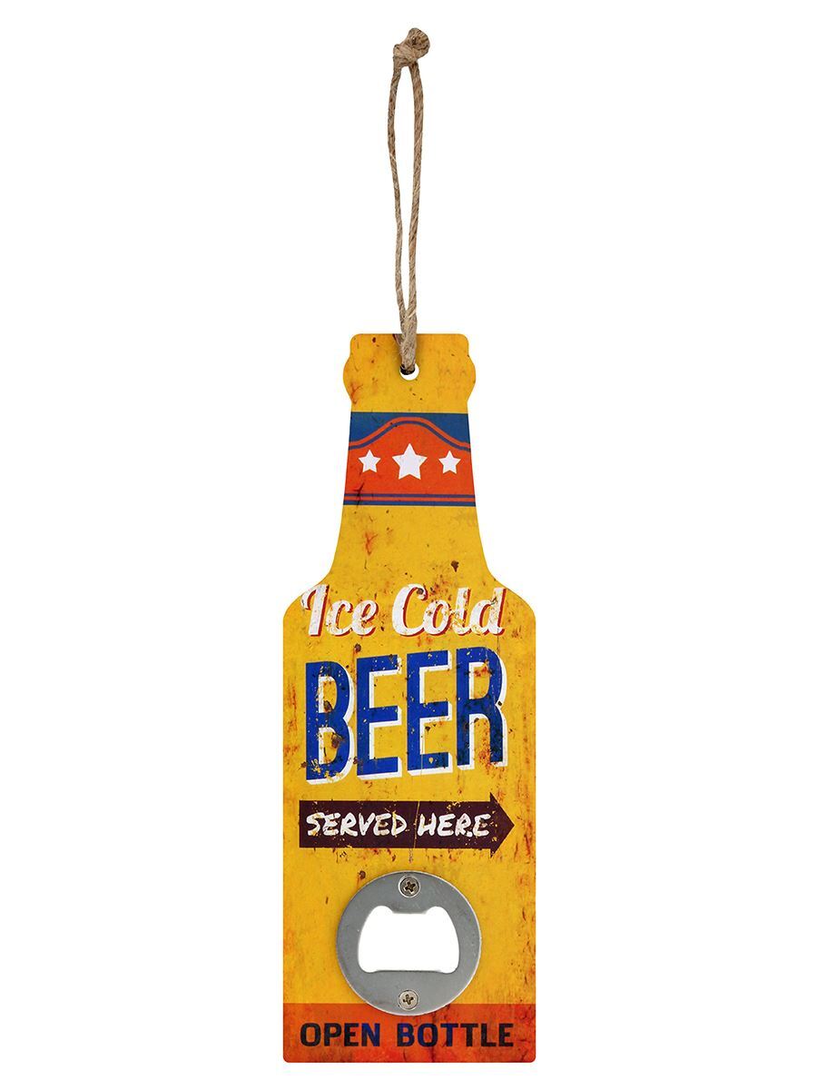 Bottle Opener Ice Cold Beer Served Here 7x20x1cm