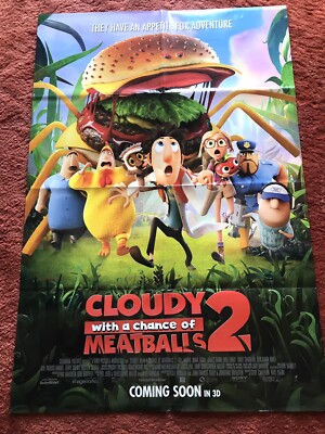 Cloudy with a Chance of Meazballs 2 - US Kinoplakat Poster 68x100cm, Wolkig mit