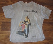 Tim McGraw, Faith Hill Adult Concert T-Shirt, 2007 US Tour, Gray, Size L, EUC