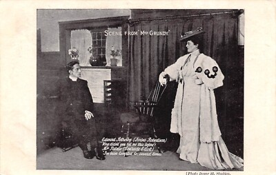 AK THEATERSZENE AUS '' FRAU GRUNDY ''