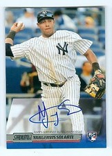 Yangervis Solarte autographed baseball card 2014 Topps #SCA-YS Stadium Club