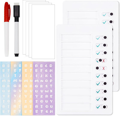 Checklist Boards To Do Liste Abwischbar 2 Stück To Do Planer Tafel Chore Chart M