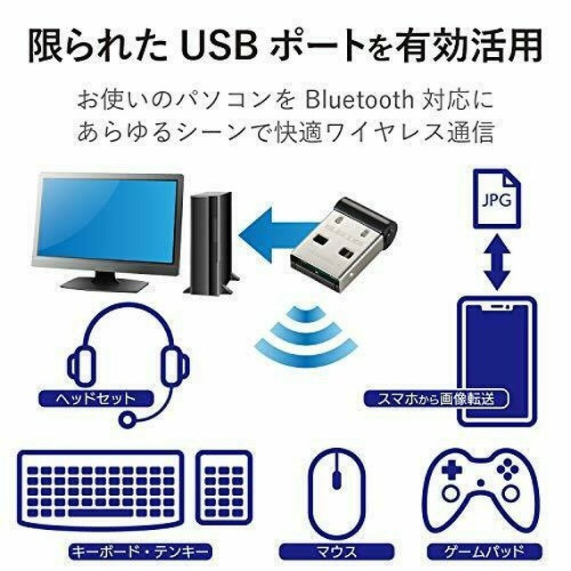 Elecom Adapter Lbt Uan05c2 Bluetooth Usb Small Ver4 0 Edr Le Power Clas Japan For Sale Online Ebay