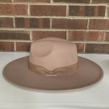 Sand Felt Panama Hat NEW Adjustable Width Polyester Women  s One Size