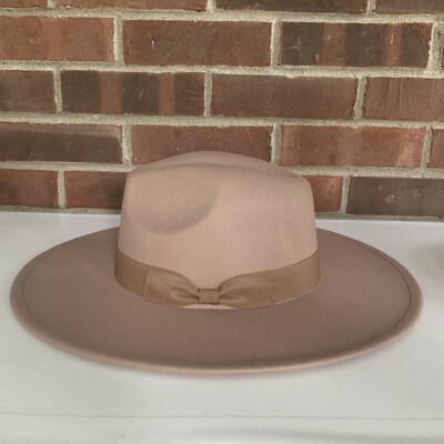 Sand Felt Panama Hat NEW Adjustable Width Polyester Women display picture 1