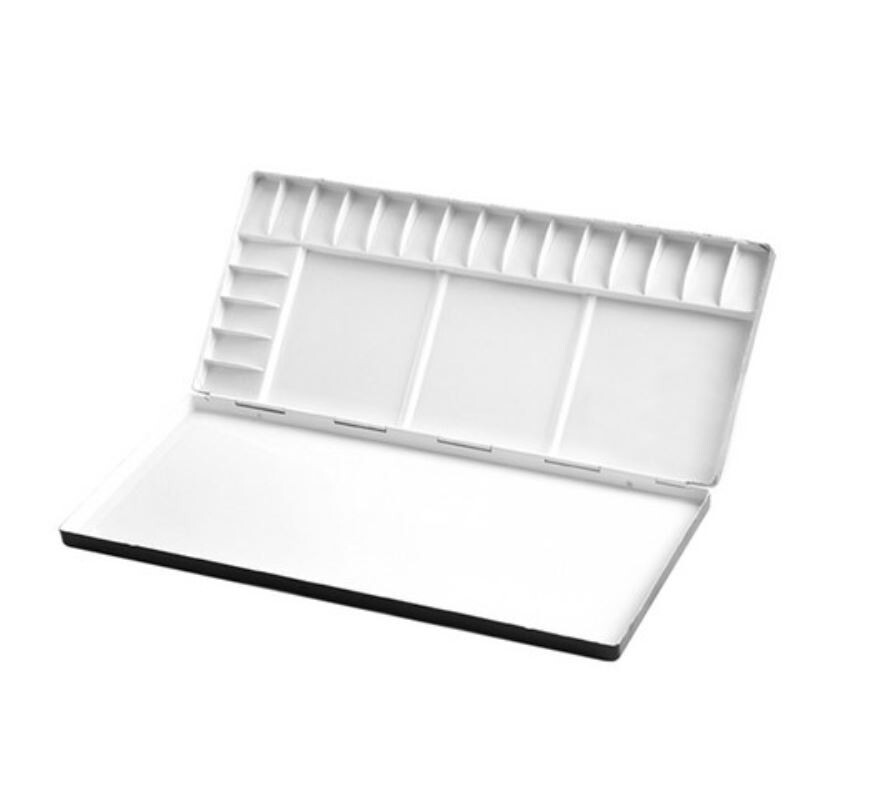 Tavolozza Acquerelli Portatile In Legno - Mini Set Da Viaggio Per Artisti - Con 8 Griglie