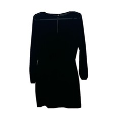 Banana Republic Little Black Dress Sheer Mesh layered top mini skirt size 2