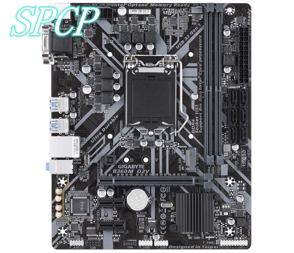 Gigabyte GA-B360M-D2V/Power Motherboard 1151 Supports 9th and 8th Gen Intel DDR4 - Image 2 of 4