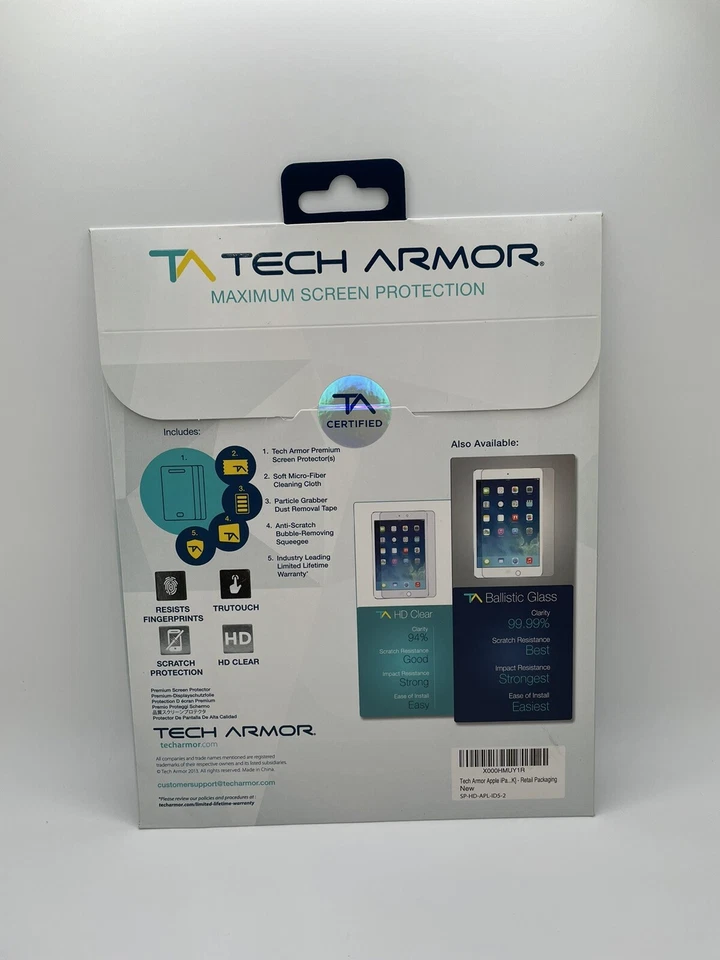 Tech Armor Maximum Screen Protection for Apple iPad Air 2/ iPad Air (2 Pack) - Image 3 of 4