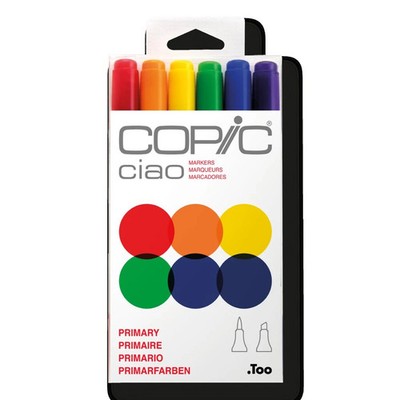 1 bis 10x COPIC Marker ciao, 6er Set ''Primary'' - SPARE BIS ZU 29%