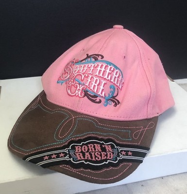 Southern girl ￼Beach Club Promotions Baseball Hat Pink & Brown Adjustable