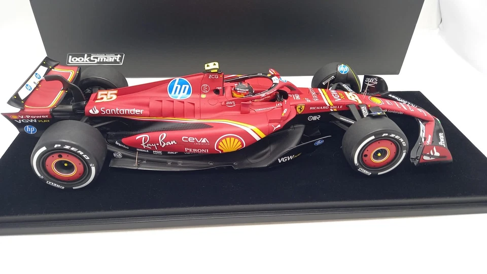  LS18F1064 Looksmart Ferrari SF-24 Carlos Sainz Monaco GP 2024 1/18 - Immagine 4 di 4