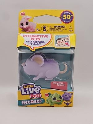 Little Live Pets SCAMPEE MOUSE NeeDees Interactive Pet Sounds, Brand New!